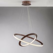 Bonetti Illumina - Araña moderna y de aluminio Marrón led integrado 60x40x h150 cm
