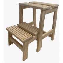 Mueblear - Aranaz Sgabello Scala a due gradini senza vernice - Naturale