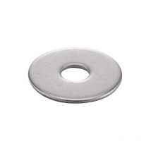 Arandela grande de acero cincado, diámetro 10 mm, 50 uds.