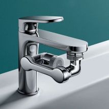 Aérateur de robinet, aérateur de rallonge rotatif à 1080°, rallonge de robinet durable anti-éclaboussures, aérateur de robinet économiseur d'eau à