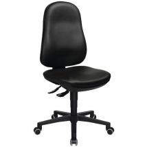 Arbeitsdrehstuhl Point 70 Rollen Kunstlederpolster schwarz 410-530 mm