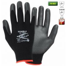 Cofra - Arbeitshandschuhe aus pu-dex Polyurethan schwarz 10 (xl) - Schwarz