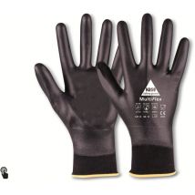 Arbeitshandschuhe, Multiflex, Nylon, pu Vollbeschichtung,Gr.7, schwarz - Hase Safety Gloves