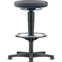 Drehhocker Bodengleiter und Fußring Supertec schwarz Sitzhöhenverstellung 560-830 mm Supertec