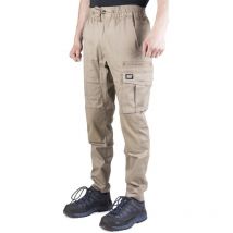Caterpillar Arbeitshose Dynamic Khaki W34 L30 – 97% Baumwolle, 3% Spandex – Elastischer Bund – Multifunktions-Cargotaschen