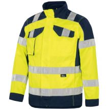 Trizeratop - Triuso Vizwell Warnschutz-Kontrast-Jacke VWT112 4XL leuchtgelb / marine