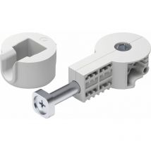 Italiana Arbeitsplattenverbinder Quick-Tech - Plattenverbinder M8x64mm mit Gegenstück für Arbeitsplatte mit 25mm Mindeststärke, Stahl Kunststoff