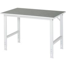 Arbeitstisch Tom BxTxH 1250x800x760-1080mm, Linoleum Arbeitsplatte - RAU