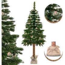 Viking Choice - rbol de Navidad Artificial - 180 cm - con Tronco de Madera y Piñas