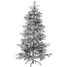 Beliani - rbol de Navidad artificial blanco nieve sintética 180 cm ramas con bisagras festividad Tomichi