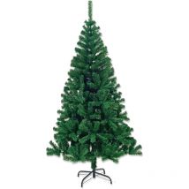 7H Dayron rbol de Navidad Artificial Québec 150cm, Soporte de Pie Plegable, 400 Ramas Tupidas, Frondoso, 150cm Altura, Estilo Tradicional, Forma de