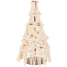 Rbol decorativo de algodón trenzado blanco d15.5x38