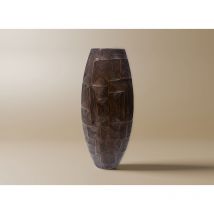 Arbora - Vase totem en résine noir et marron H60 cm arbora