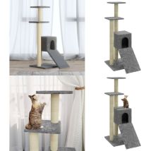 Arbre à chat avec griffoirs en sisal Gris clair 92 cm - Arbre À Chat - Griffoir Chat - Jouet Chat - Meuble Chat - Plateforme Chat - Home & Living