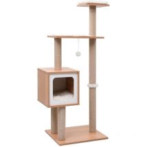 Arbre à chat Maison pour chat avec tapis à gratter en sisal 123 cm Vidaxl