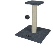 Arbre À Chat À 1 Plateforme Avec Jouet - Gris - H 37 Cm - Livraison Gratuite