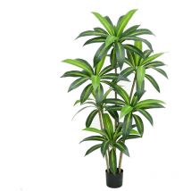 Arbre Artificiel avec pot de fleurs en plastique, Fausse Plante Interieur et Exterieur en Pot, Plantes Artificielles, Plastique Arbre Artificiel
