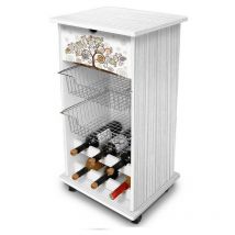 Arbre Chariot de cuisine blanc 40x45x85h cm