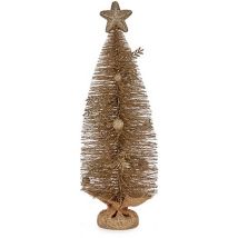 Arbre de Noël avec étoile 23 x 14,5 x 46 cm champagne