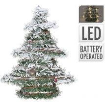 Arbre De Noel En Rotin Avec Leds 40cm