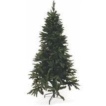 Arbre De Noël Sapin En Polyéthylène Vert Avec Structure Imbriquée Du Sol Et Base De La Base Dans Le Métal Canada Supérieur H180 Cm - 657 Rami