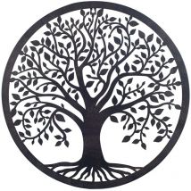 Zen Et Ethnique - Signes Grimalt Appliquer un mur d'ornement en métal Arbre de vie Adorno Brown Metal 1x50x50cm 26233