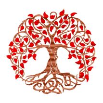 Arbre de Vie Décoration Murale en Métal Fer Oeuvre Décorative Jardin Intérieur et Extérieur 30X30cm(B-05)