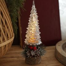 Arbre lumineux LED à piles pour décoration de table de Noël