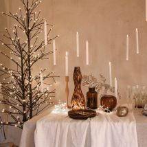 Arbre Lumineux Noel 1.5 m Ip44 Blanc Chaud Avec Flash 130 Led