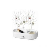 Arbre Pr ̈sentoir ̈¤ Bijoux, Support Arbre Bijoux en Plastique avec Tiroirs, Porte Bijoux pour Boucles d'Oreilles, Colliers, Bracelets, Montres et