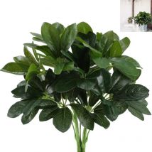 Tuserxln - Arbustes Artificiels Plantes Faux Soie Schefflera Buissons Real Touch Faux Verdure Arrangements De Feuilles Intérieur Extérieur Jardin