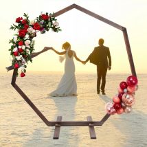 Gojoy - Arc de mariage en bois ballon guirlande ballon arc Ballon stand pour la fête de mariage