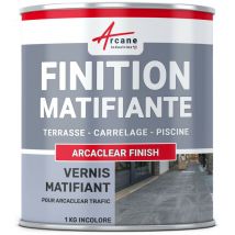 Arcane Industries - Finition mate étanchéité carrelage transparente résine polyuréthane terrasse balcon piscine arcaclear finish - 1 kg