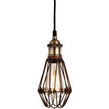 Firstlight Products - Firstlight Arcade - 1 Light Ceiling Pendant Rustic Brown, E27