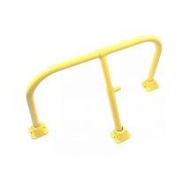 Ultra Secure - Arceau parking jaune intégral - arceau anti-stationnement avec serrure intégrée (barillet s'entrouvrant)