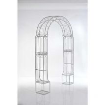 CLP - Jardin pergola avec arc en métal sheems arquées pour plantes différentes couleurs Couleur : Blanc antique