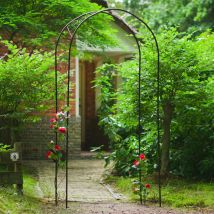 Bonnevie - Arche de jardin Arche déco - Voûte de jardin Métal 100x37x230 cm Noir BV476682
