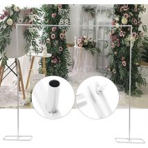 Gojoy - Arche de mariage, 2 x 2,1 m en fer blanc, support de ballons, décoration pour cérémonie de mariage, anniversaire, fête