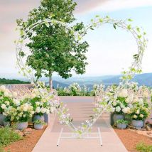 Arche de mariage, 205 cm, en forme de cœur, pour mariage, cérémonie, fête d'anniversaire, décoration de fête prénatale, douche