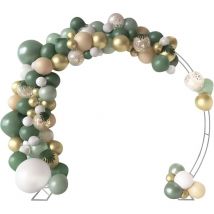 Senderpick - Arche de mariage arche ronde en métal arche de mariage arche de roses arche de ballons fleurs cadre de mariage toile de fond 2.7 x 2.4 m