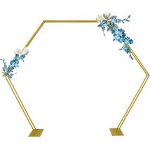 Arche de mariage en métal - Décoration de ballons hexagonaux - Grande taille - Guirlande en métal - Cadre de mariage, anniversaire, mariage, fête