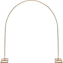 Arche de mariage en métal doré pour mariage, jardin, intérieur et extérieur, décoration de fête, stand 2,3 m