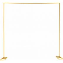 Senderpick - Arche de mariage, support de nœud carré, 3,0 x 3,0 m support de nœud de ballon en métal, cadre d'anneau de ballon pour mariage,