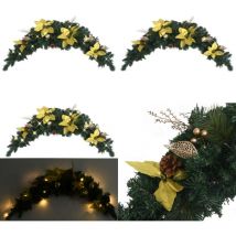 Arche de Noël avec lumières led Vert 90 cm pvc - Arche De Noel - Decoration Noel - Luminaire Noel - Guirlande Lumineuse - Sapin Deco - Home & Living