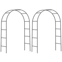 Arche déco en fer noir Atea (Lot de 2)