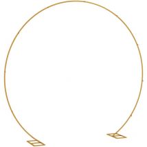 Outsunny - Arche décorative - arche de mariage - arche de ballon - dim. 280L x 60l x 258H cm - acier doré