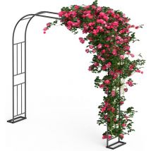 Arche Jardin pour Rosiers Plantes Grimpantes, 240x240cm Metal Arceau à Rosiers, 1,2m 1,8m 2,4m Trois Largeurs Réglables, Arche de Rosiers Vigne,