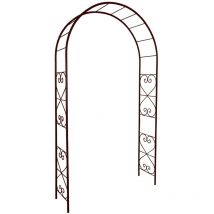 Louis Moulin - Arche tube ROND20 romantique fer vieilli - 130x40x250 cm - Acier époxy