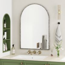 Arched Spiegel, Wandspiegel Für Bad, Schminktisch Oder Wanddeko, Silber