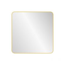 Archer Metal Square Wall Mirror Large Gold 80Cm - gold